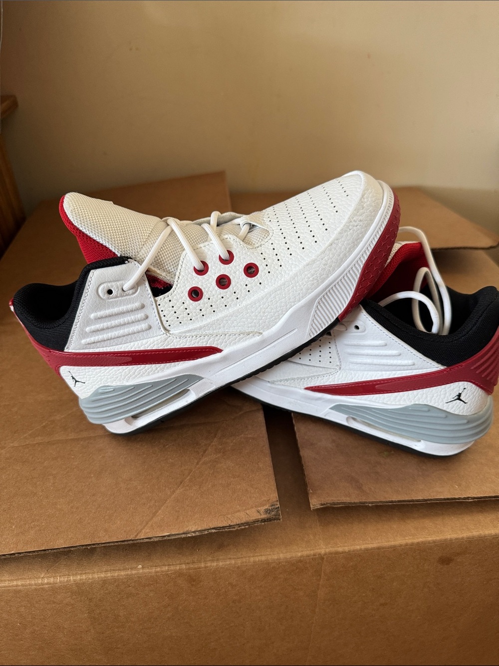 Nike Air Jordan Men's White, Red & Black Low-Top Sneakers Size 7